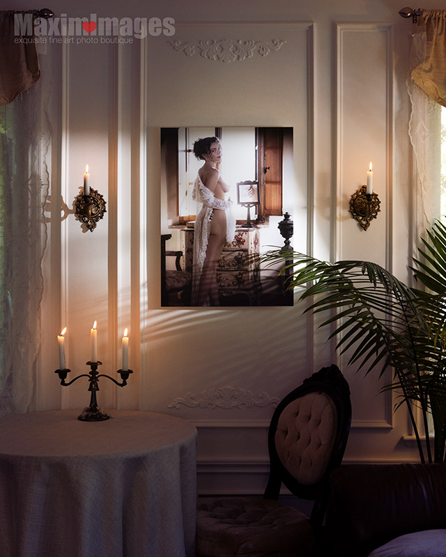 fine art boudoir metal photo print