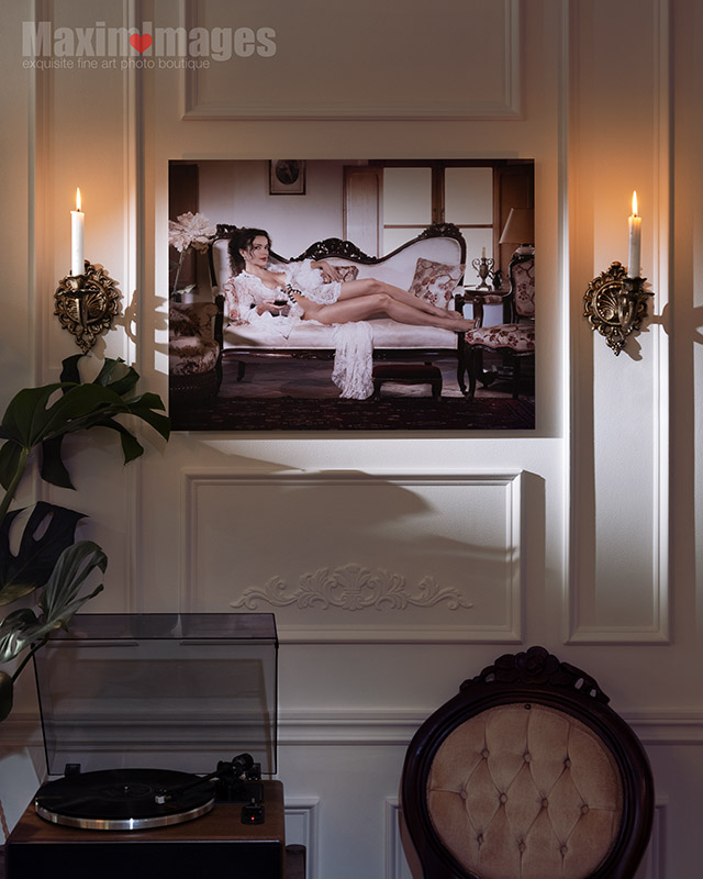 fine art boudoir metal photo print